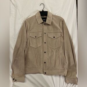 Todd Snyder Italian Suede Snap Dylan Jacket Sand Beige Size Small NWT